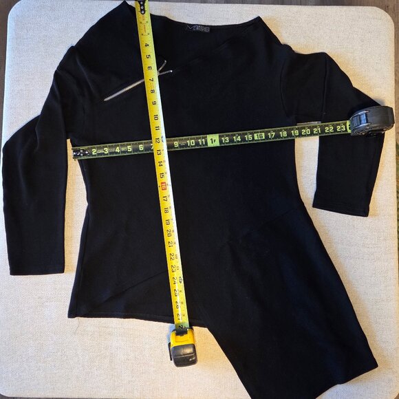Asymmetrical Top by Metamorphoza- Black, L-XL - Picture 3 of 5
